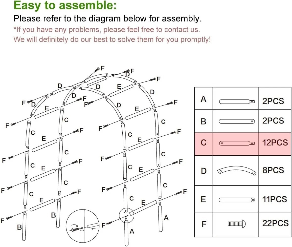 Stunning 4.6ft Wide Metal Garden Arch for Weddings & Climbing Plants Decoration