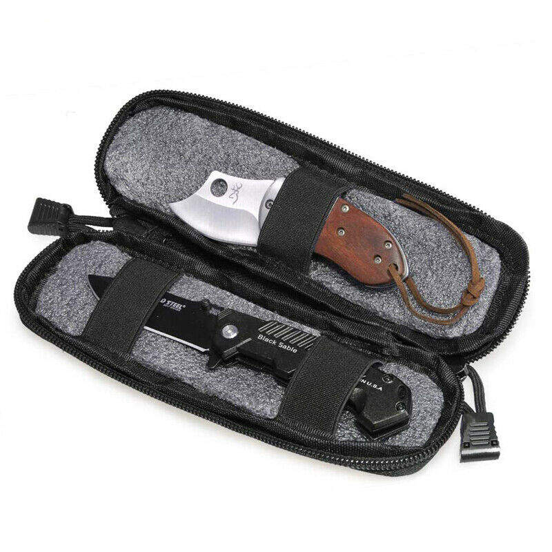 Tactical Knife Sheath Bag Molle Flashlight Holster Case Multi-Tool Nylon Pouch