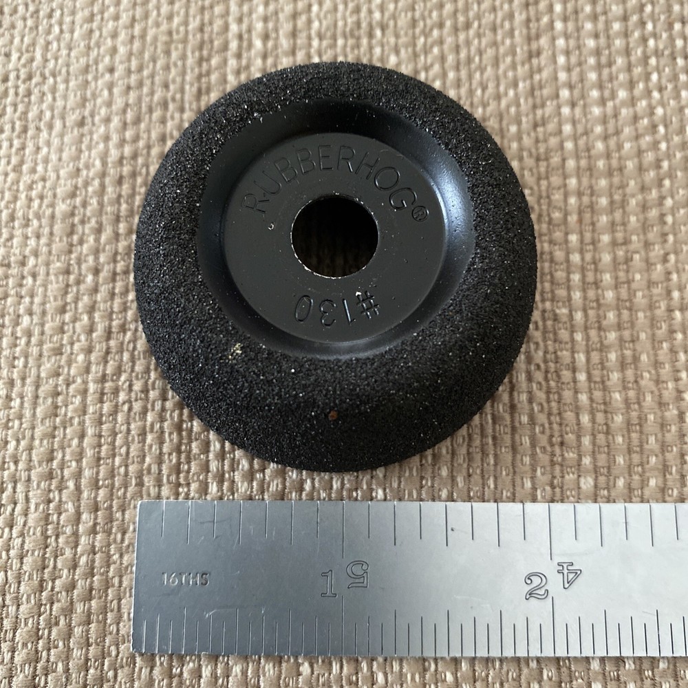 🔥#130 RUBBERHOG 2" Contour Wheel Tire Buffer w/ Quick Connect Adapter, Medium