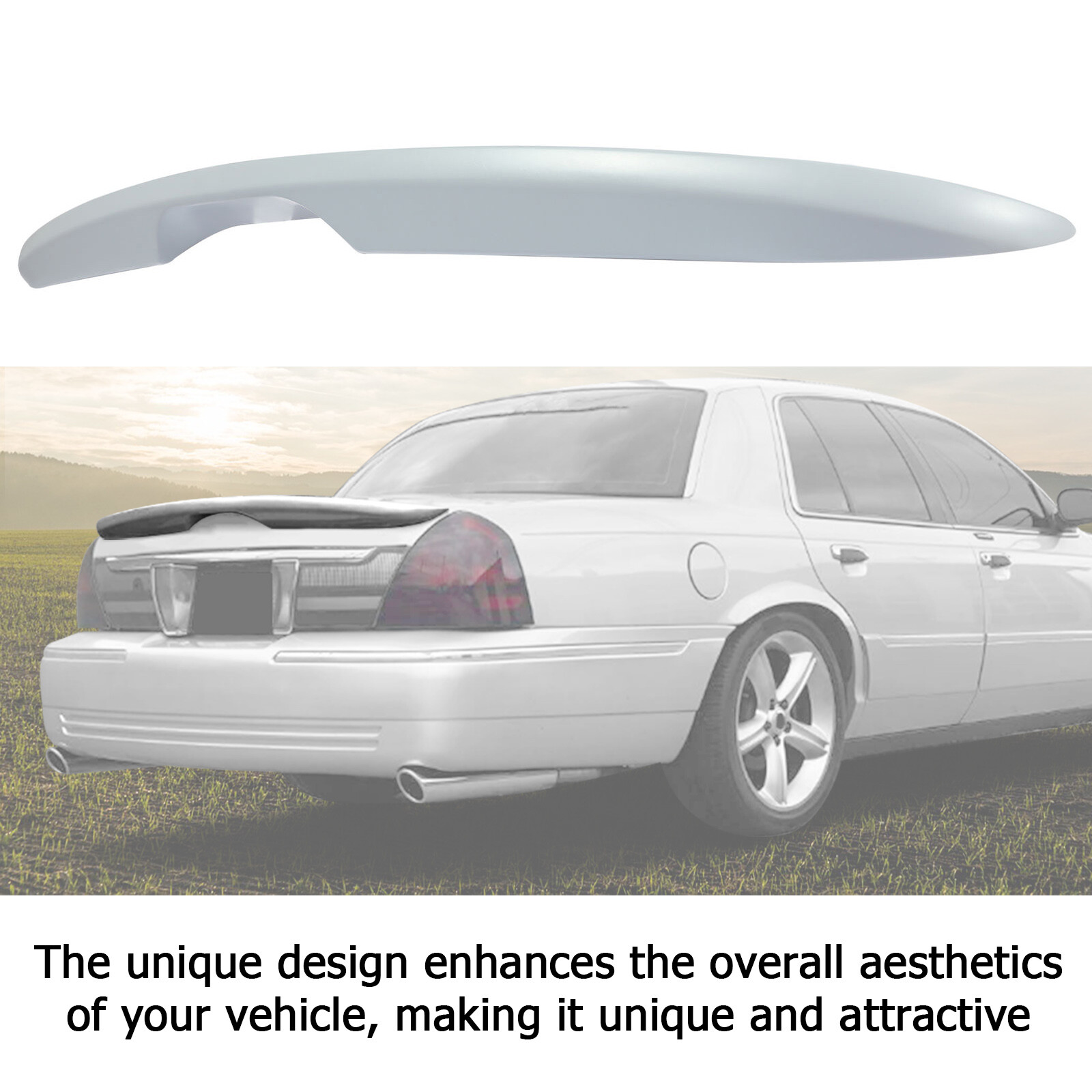 PAINTED NEW FOR FORD CROWN VICTORIA Marauder Style Rear Spoiler Wing 1998-2008