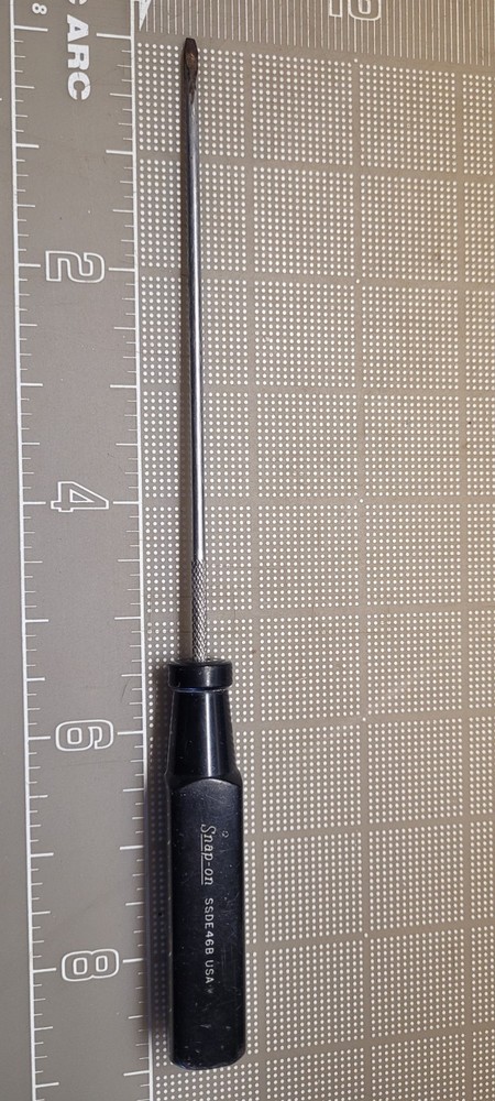 Snap-on Tools USA SSDE46B Black Flat Head Cabinet Tip Screwdriver