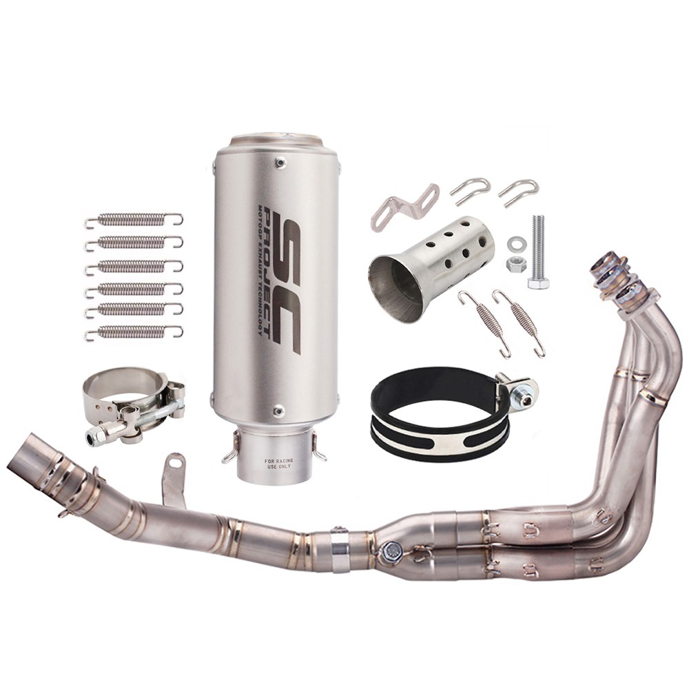 Fit Kawasaki Z900 2017-24 Slip On Full Exhaust Header Link Pipe Muffler Titanium