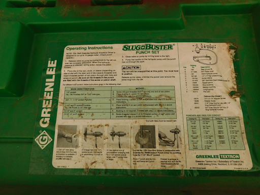 Greenlee Hydraulic Knockout Set 767 WITH CURRENT TOOLS DYES