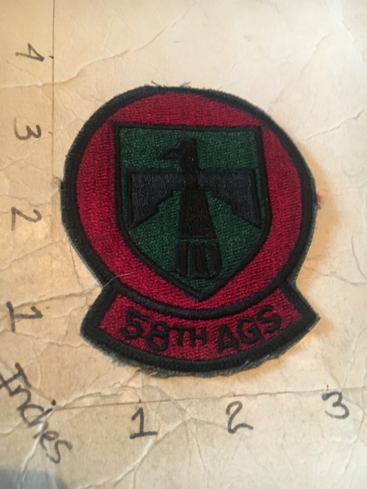 USAF  58th AGS Squadron subdued patch 7/12/25