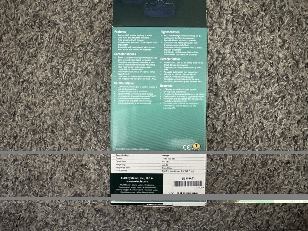 Extech SL510 Sound Level Meter