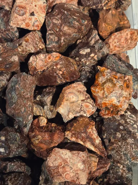 Bird's Eye Rhyolite 1 lb Rough Rocks For Tumbling