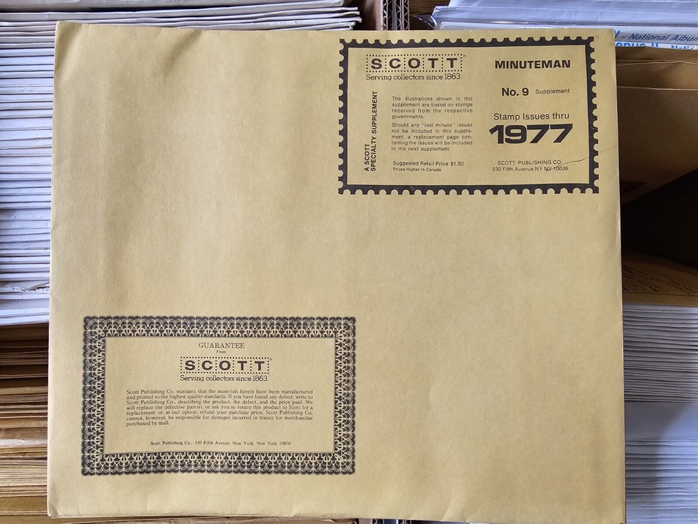 Scott 1977 #9 United States Minuteman Album Supplement Pages NOS