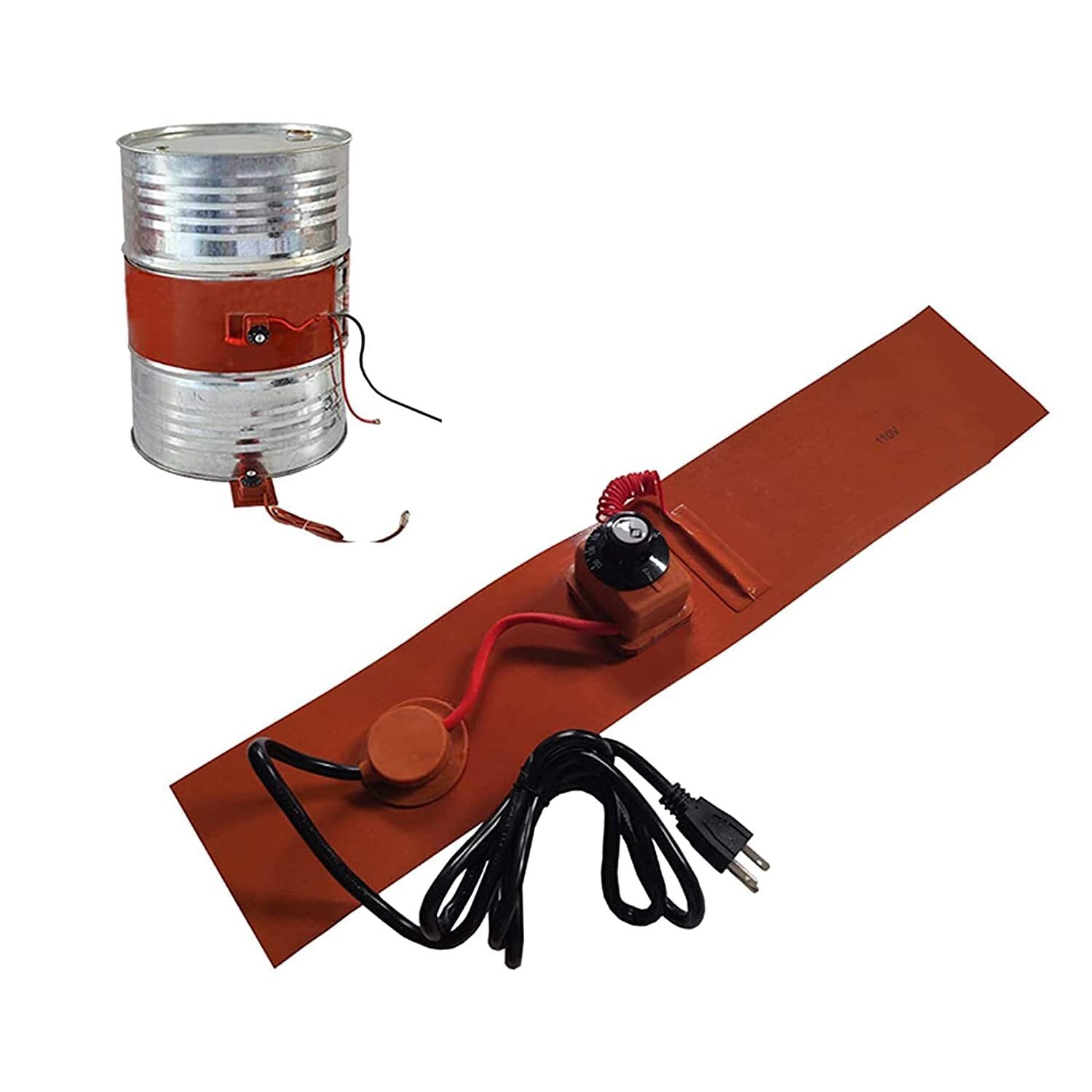 Silicone Drum Heater,110V Silicon Metal Oil Drum Heater Barrel Band 1.5KW