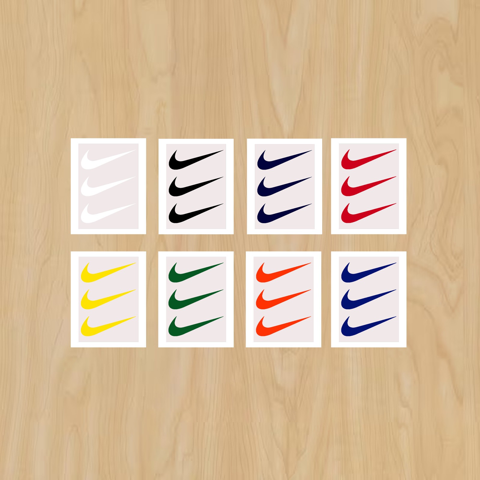 3 Nike 2" long swoosh logo Heat Transfer Vinyl HTV Iron On