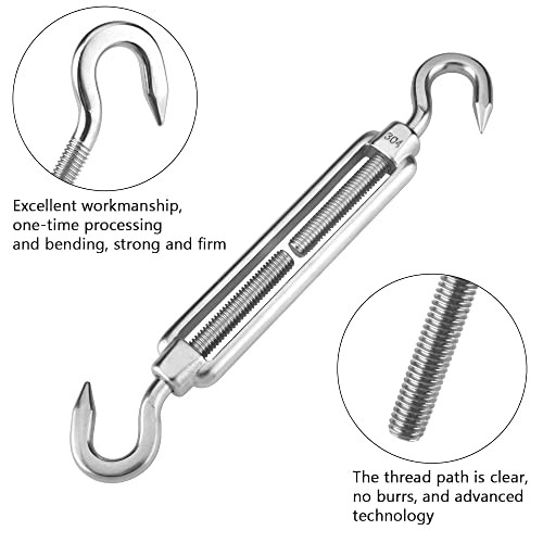 Shade Sail Hardware Kit, 304 Stainless Steel Anti-Rust Fixing Hardware for M5