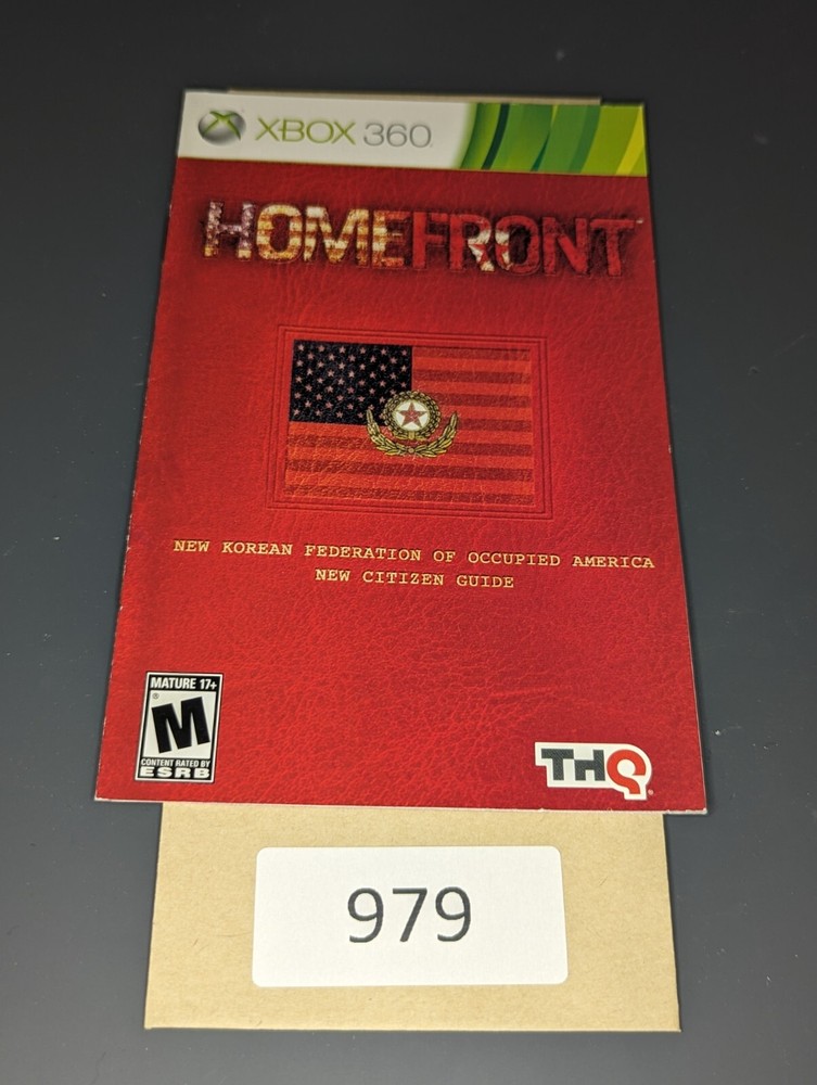 Homefront (Microsoft Xbox 360, 2011) **MANUAL ONLY**