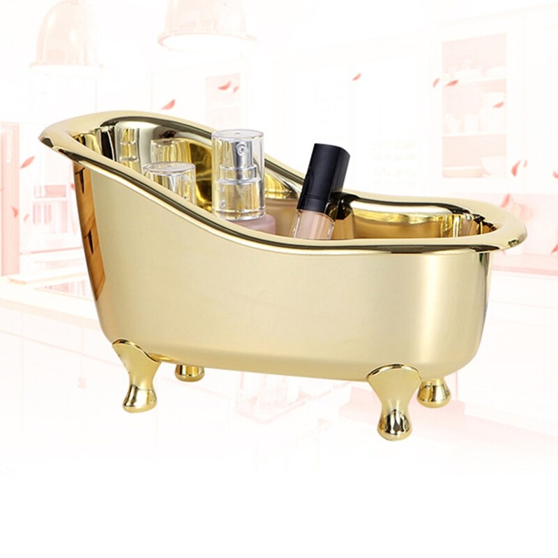 Modern Style Desktop Makeup Organizer Box for Creative Storage Bin with Smooth E