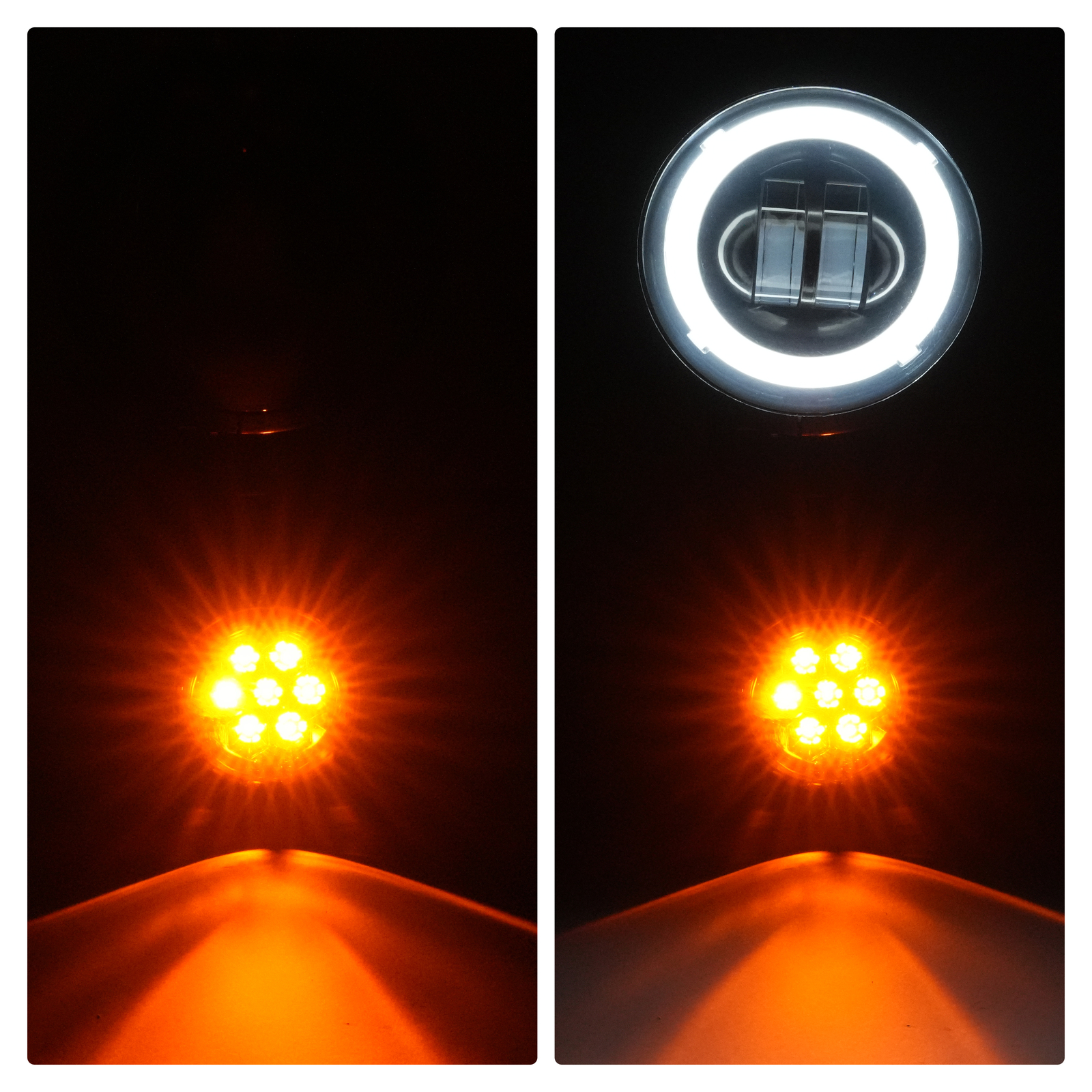 Fog Light Bracket Turn Signal LED For Harley Street Glide Road King 1994-Up