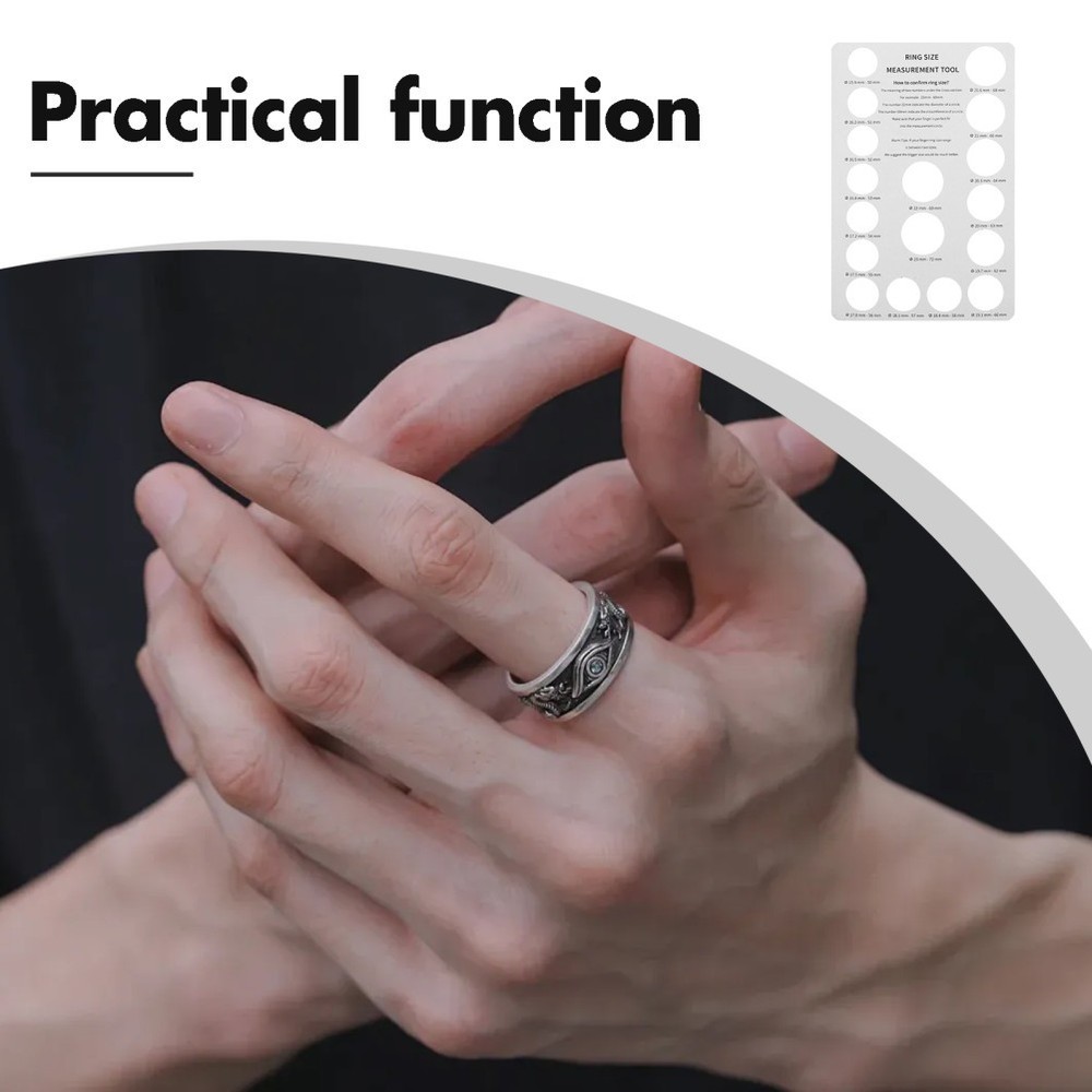 2 Pcs Ring Sizer Measuring Guide Chart Finger Measurer Making Tools