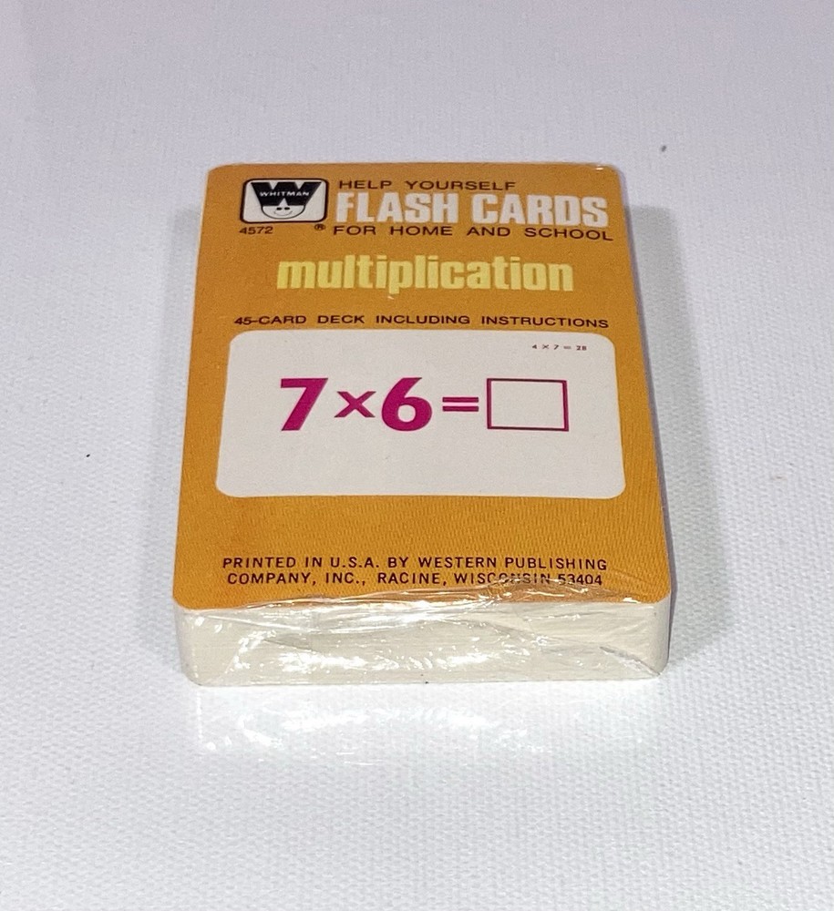 Whitman Help Yourself Multiplication Math Flash Cards - Sealed Deck 4572