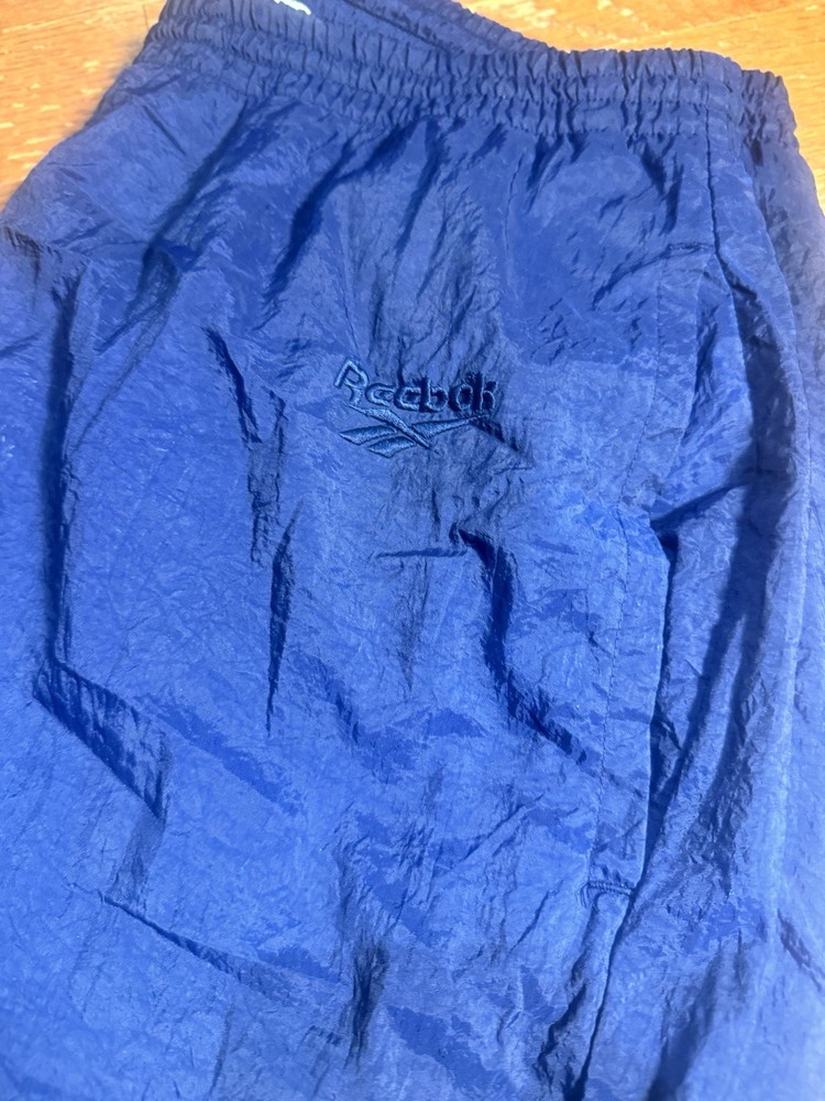 Vintage Reebok Navy Nylon Sweatpants