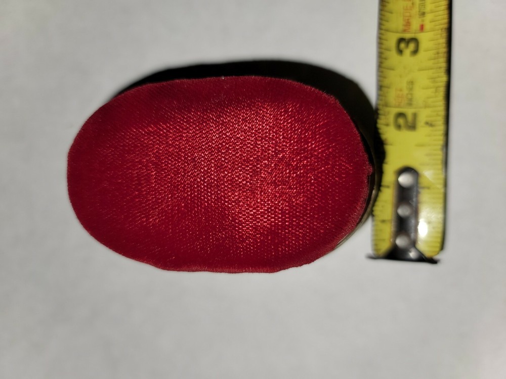 Sheffield silver co trinket box with red velvet pillow top