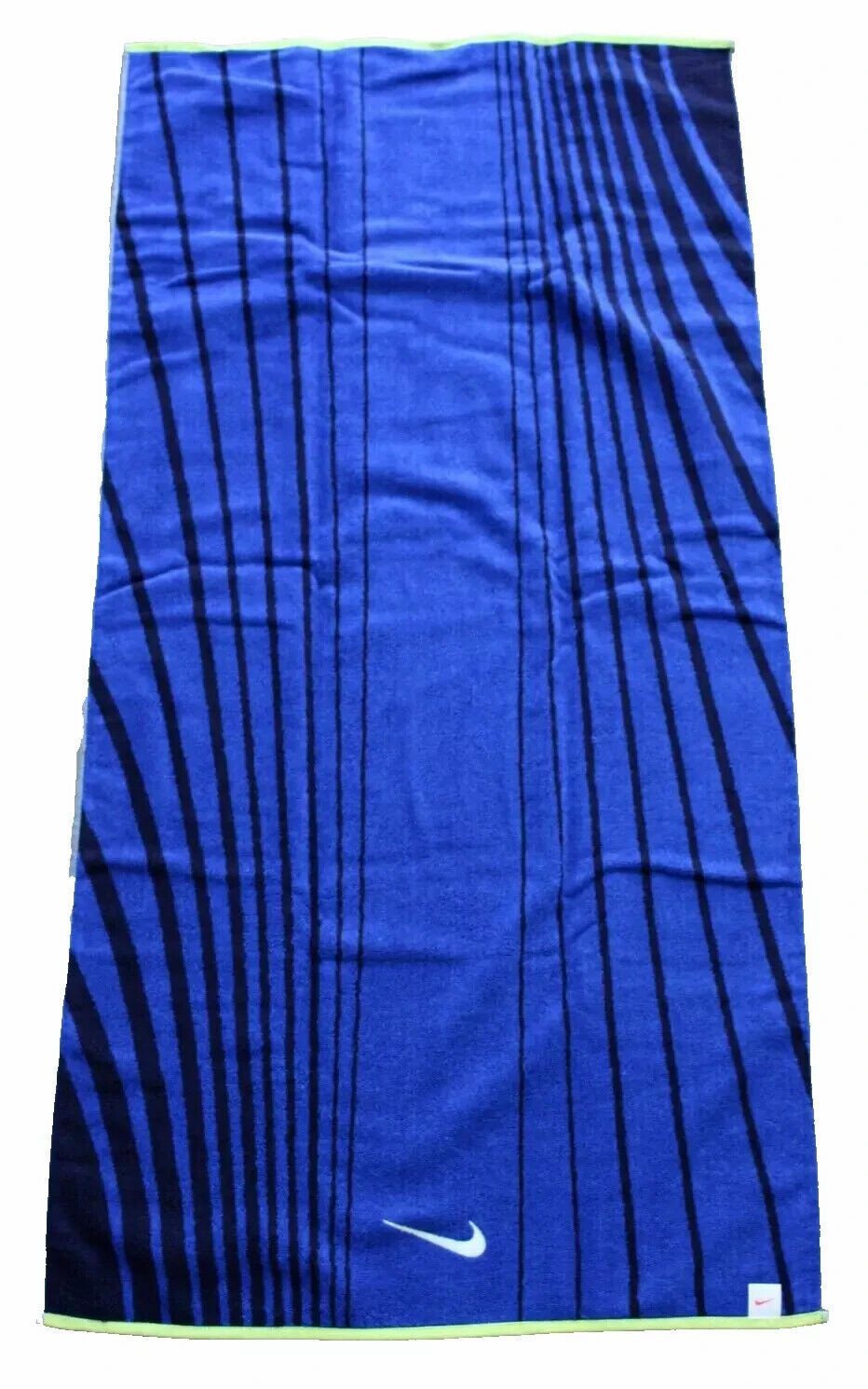 Nike Striped Jacquard Towels 2 Pack Large Midnight Navy & Gym Red