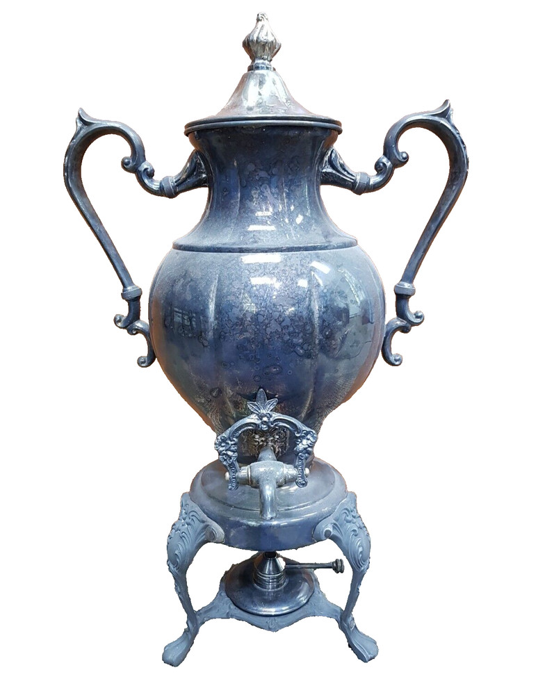 Sheridan Silver Silverplated Tea/Coffee Pot w/ Stand Warmer Burner