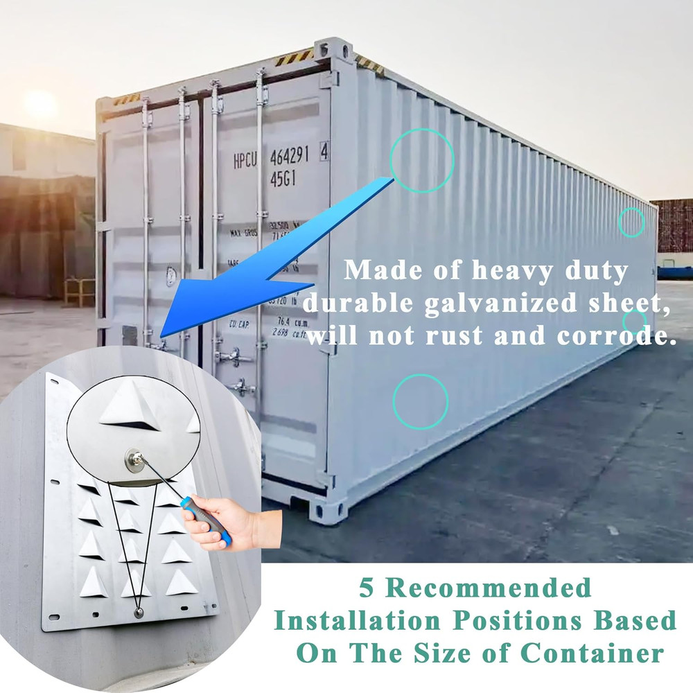 Shipping Container Air Vent Kit Cross Flow Ventilation Preventing Excessive Heat