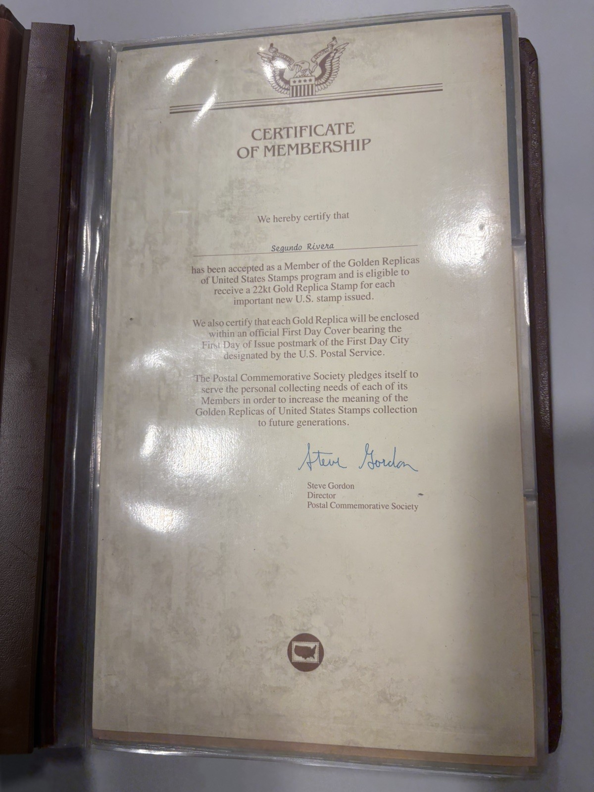 22 Carat Golden Replicas United States Stamps