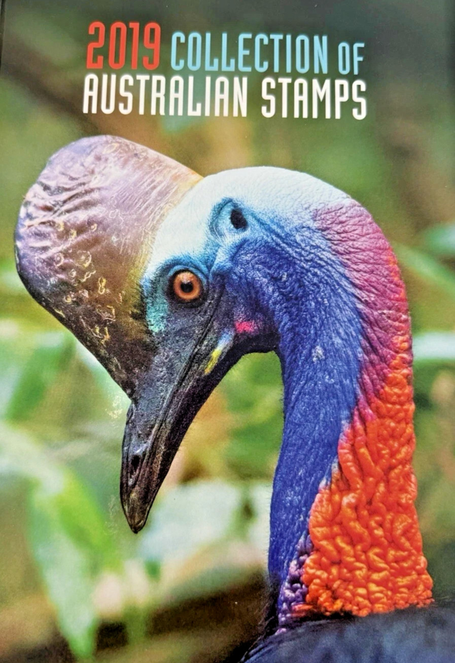 2019 Annual Collection of Australian Stamps Complete Stamps in Place Cassowary