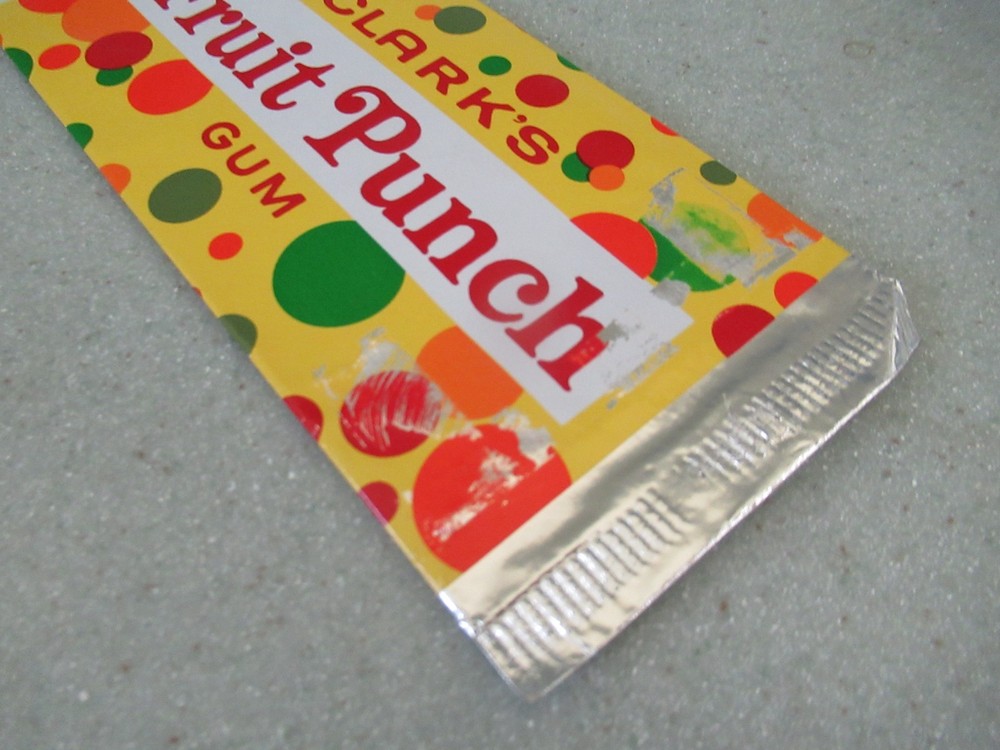 Clark's Fruit Punch Superstick chewing gum package