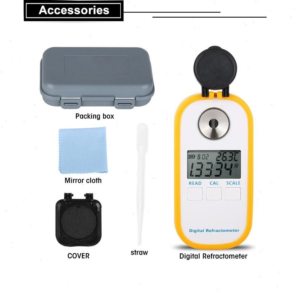 Honey Refractometer Digital Brix Meter Tester with Resolution Temperature 0.1℉