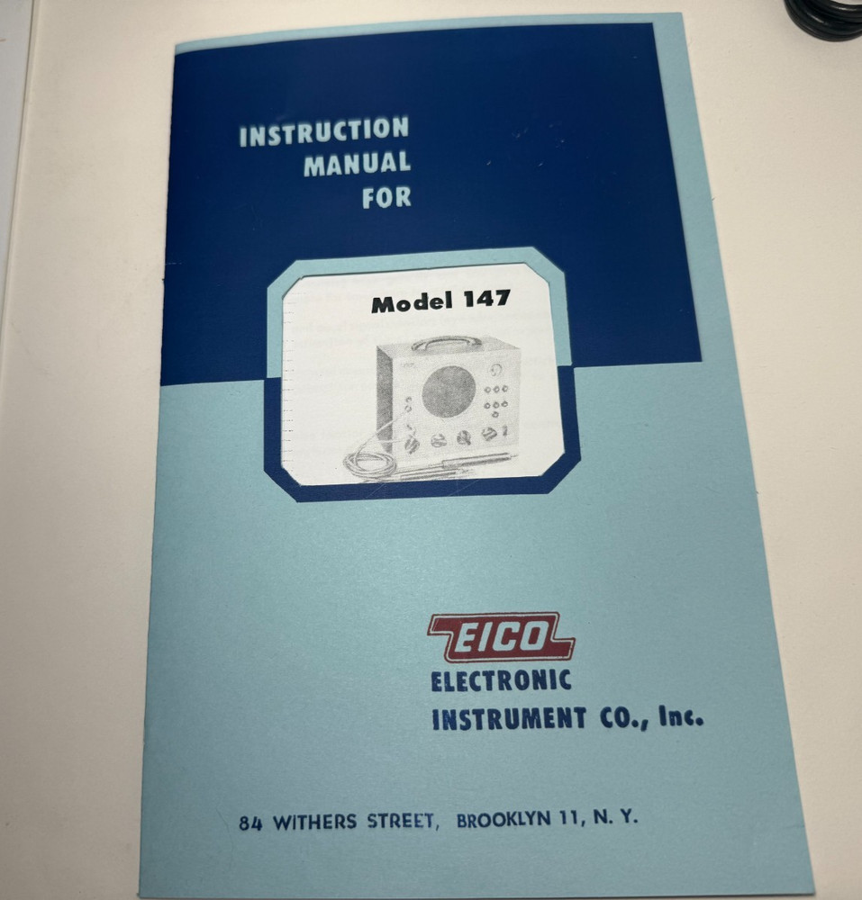 Vintage Eico Signal Tracker Model 147 w/ Manuals *Untested*