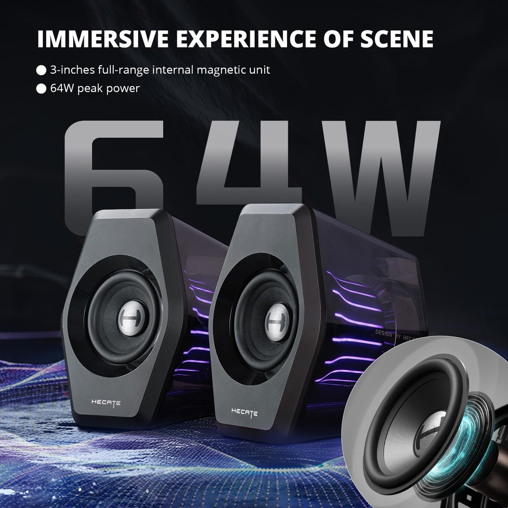 Edifier G2000PRO Desktop 2.0 Computer Gaming Speakers Multimedia PC Speakers