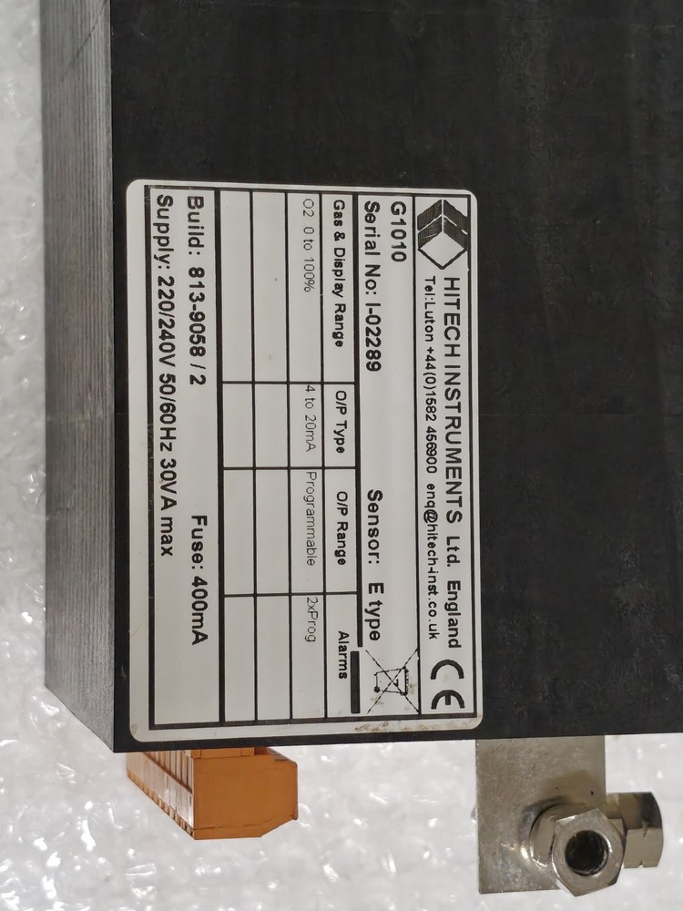Hitech Instruments G1010 Oxygen Analyser