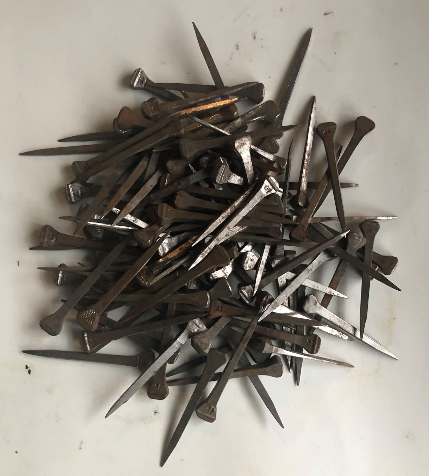 Lot of 100+ New, Rusty, Used Horseshoe Nails - Arts Crafts Supply - SHIPS FREE