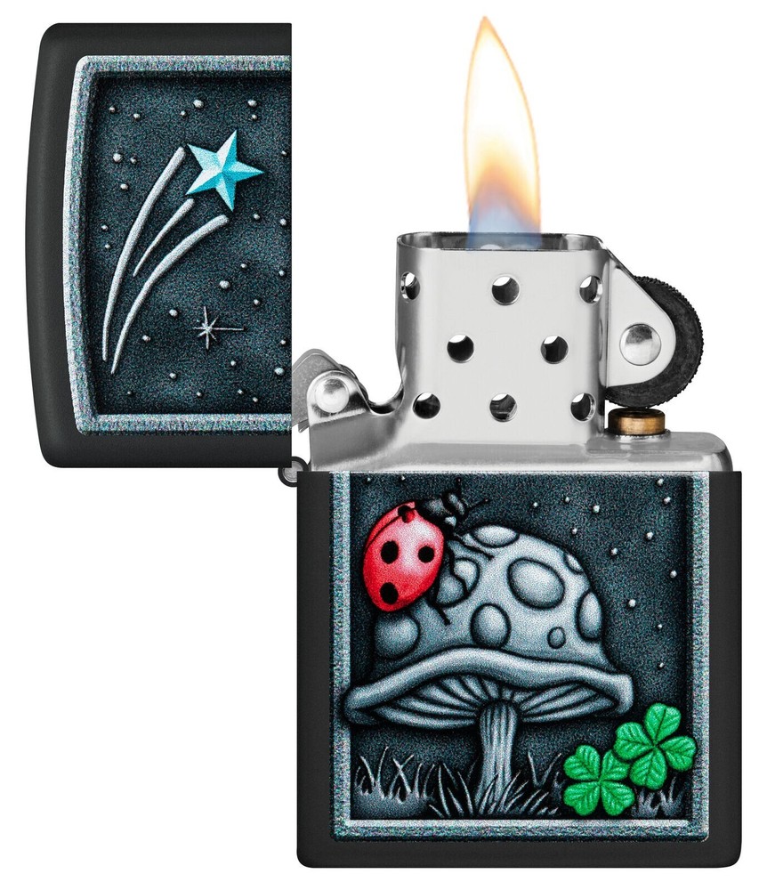 Zippo Ladybug Design Black Matte 48724