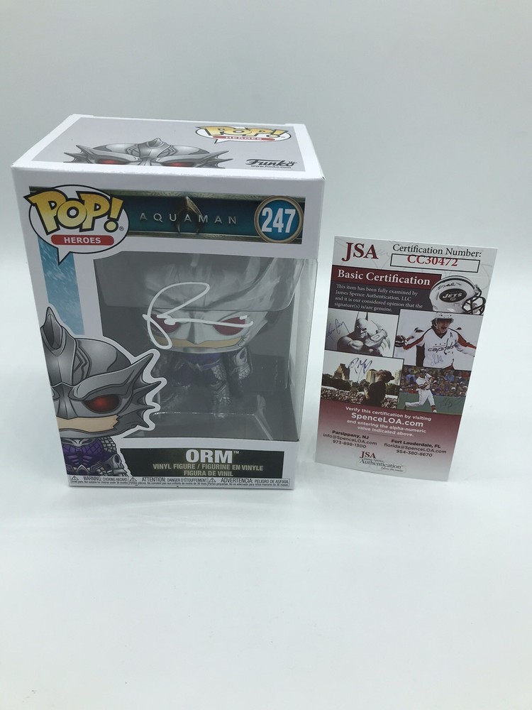 PATRICK WILSON HAND SIGNED ORM AQUAMAN DC FUNKO POP WITH JSA COA