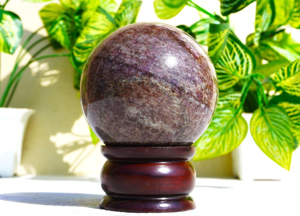 Large 90MM Pink Ruby In Spinal Matrix Stone Healing Mineral Metaphysical Sphere
