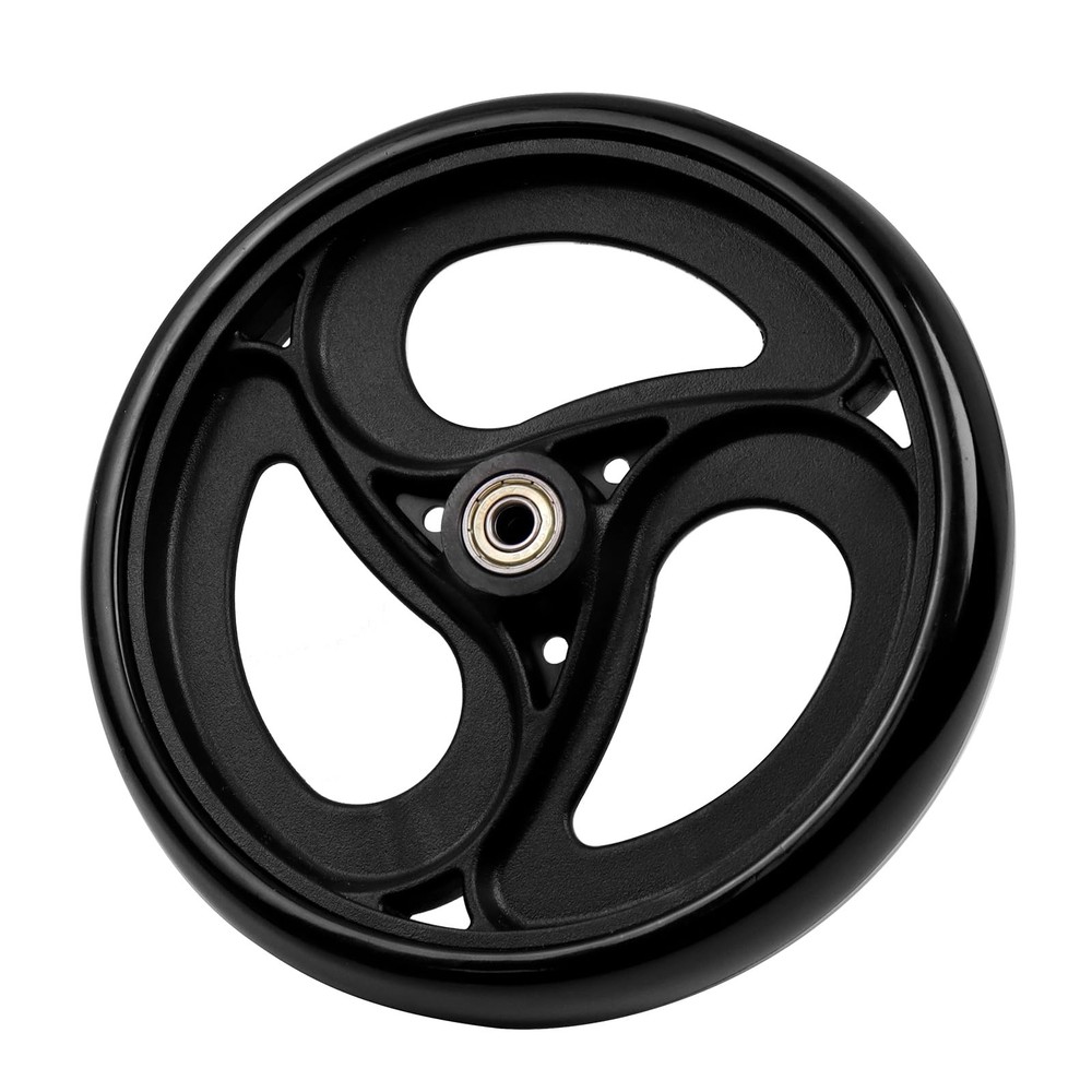 Wealrit 2 Pcs Solid 8 Inch Replacement Wheels for Wheelchairs, 8 Inch, Black
