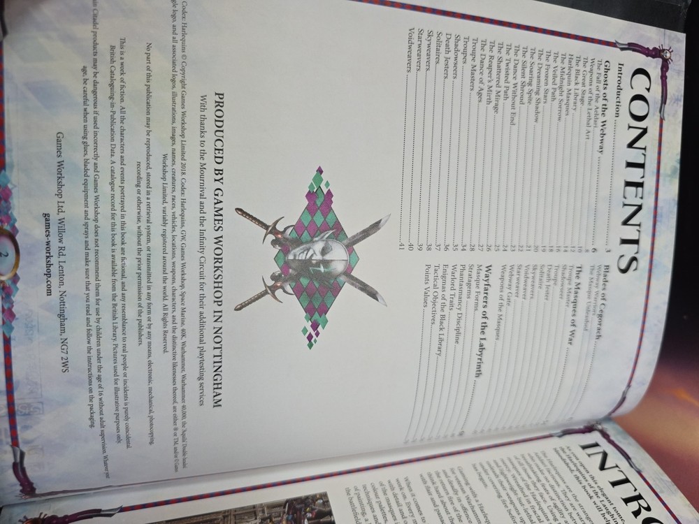Warhammer 40k Harlequins Codex 8th Edition Games Workshop Minty Unreac Authentic