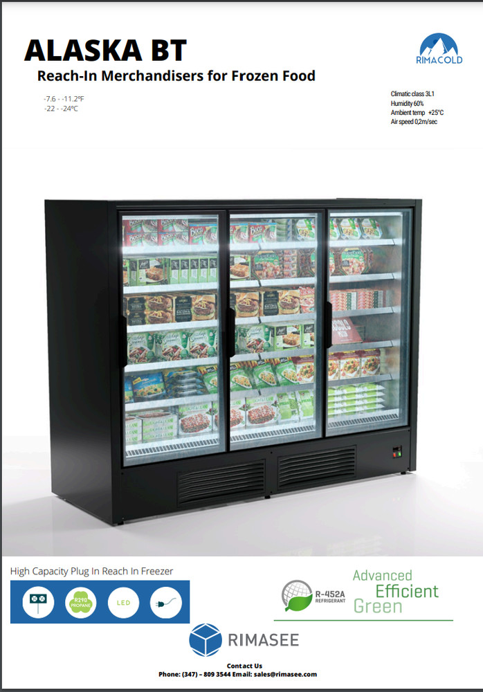Rimacold 3 Door Plug in Reach in Freezer