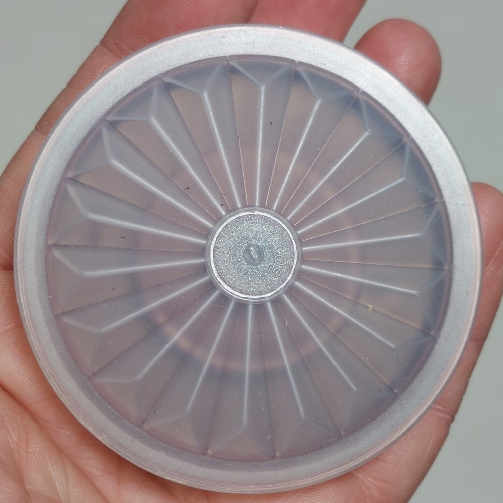 Tupperware Red Burgundy Push Button Replacement Lid 2.5" Small # 30