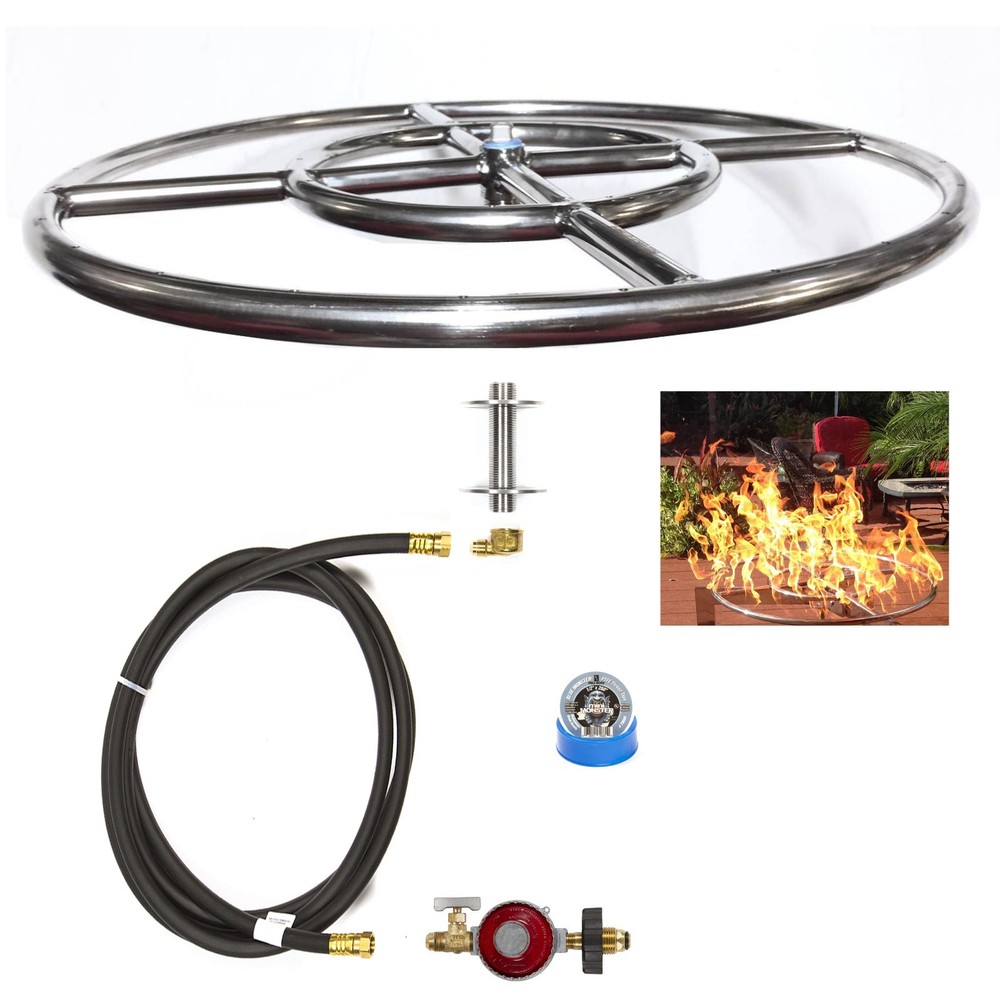 FR12CK: BASIC PROPANE DIY GAS FIRE PIT KIT & 12" LIFETIME WARRANTED 316 BURNER