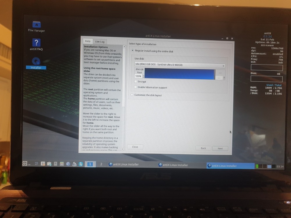 Linux antiX V23.2, 32-bit, Bootable Live and Install USB Flash Drive