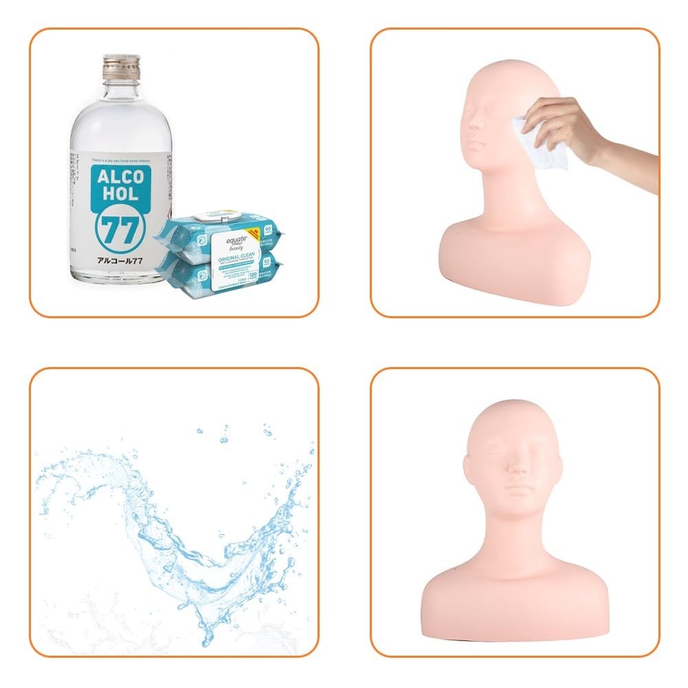 Multi Function Makeup Practice Model, Esthetics Soft Mannequin Head with Shoulde