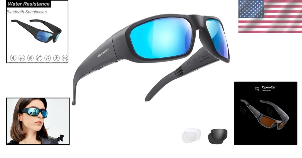 OhO Smart Glasses with Bluetooth Speaker, UV Protection