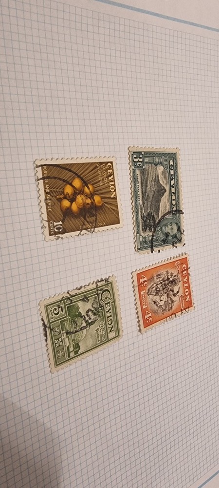 Celyon 1950s Stamps X 4