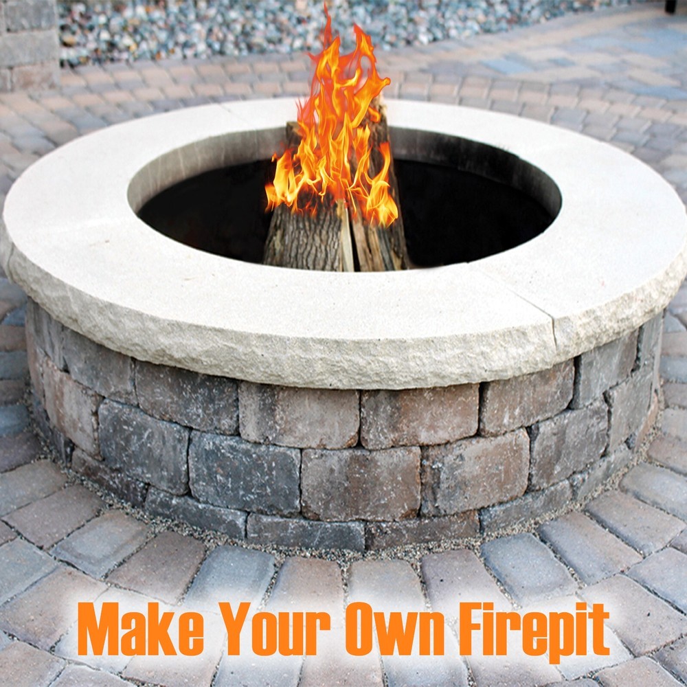Fire Ring - 36"Dia & 10"H- 2mm - Outside Fire Pit Insert - Round Fire Pit Liner
