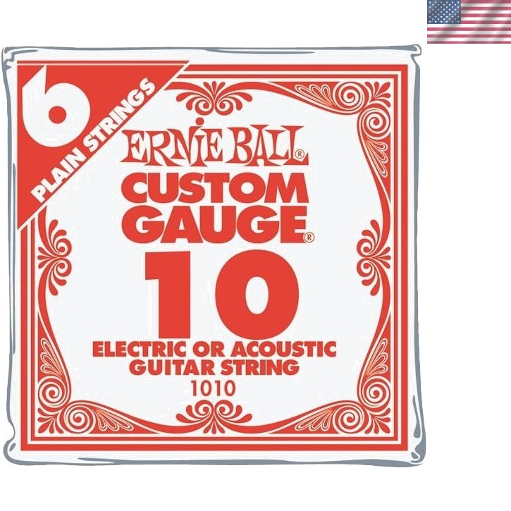 Nickel Plain Single Guitar String .010 6-Pack