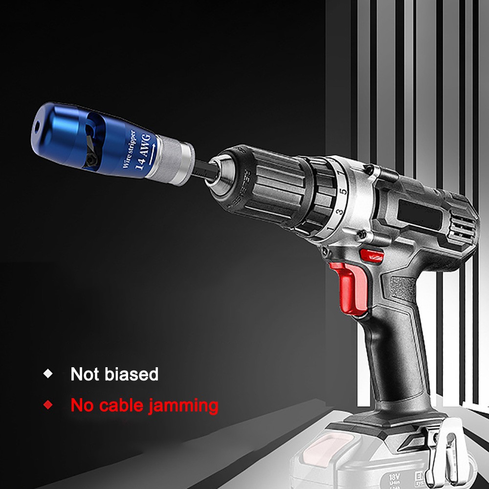 Wire Stripper For Drill Wire Stripping Twisting Tool Upgrade Electrical W/Case -