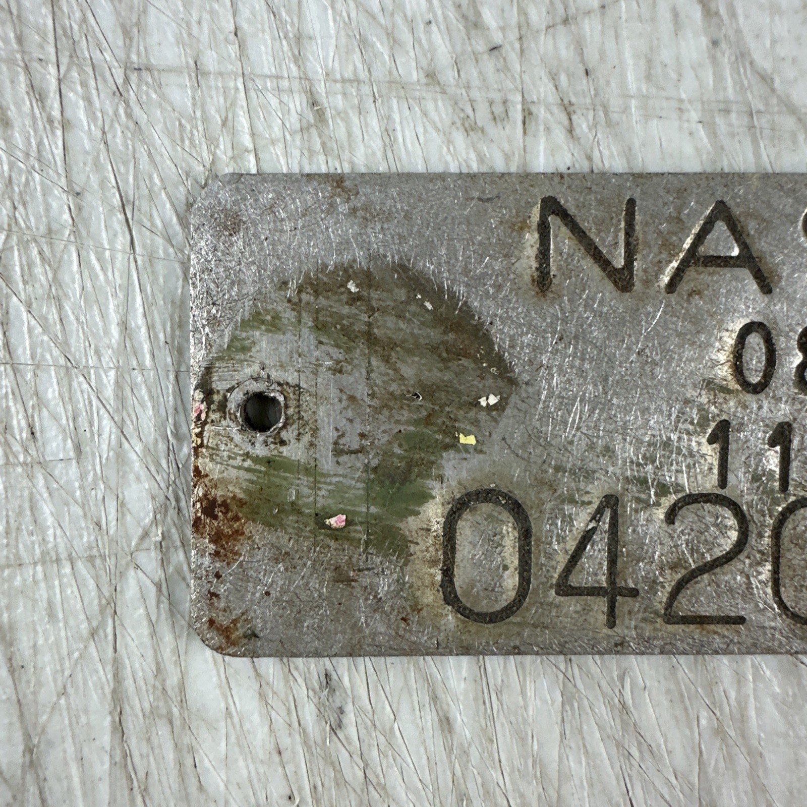 Vintage Nasa Equipment Identification Plate 1940s To 1950s