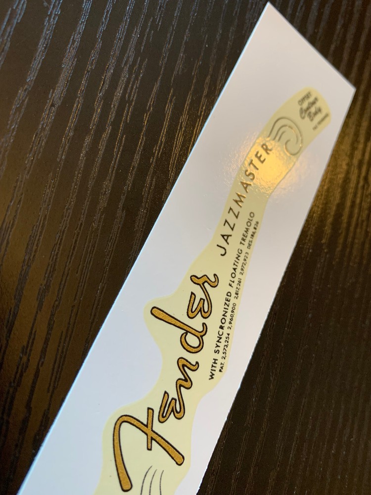 Fender Jazzmaster Spaghetti Logo Pre CBS Decal Ephemera