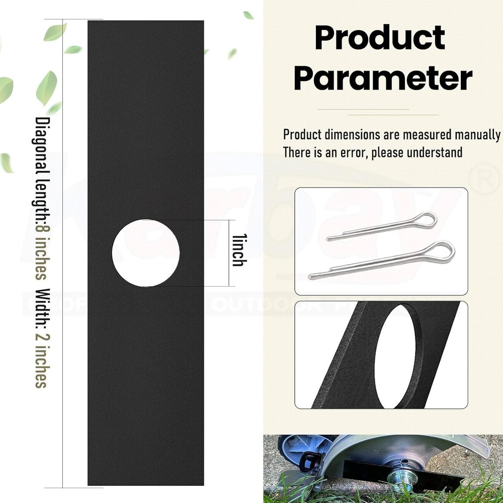5 Pack 8" Edger Blades - Compatible with Ryobi, Echo & Stihl for Lawn Precision